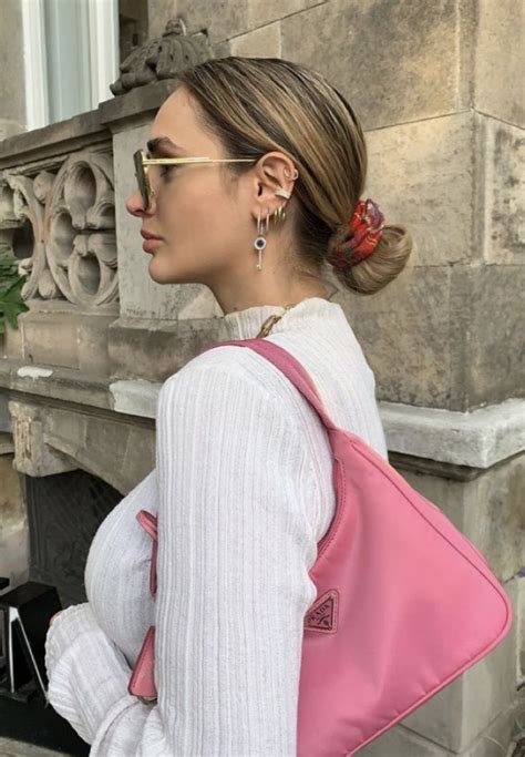 pink prada bag outfit